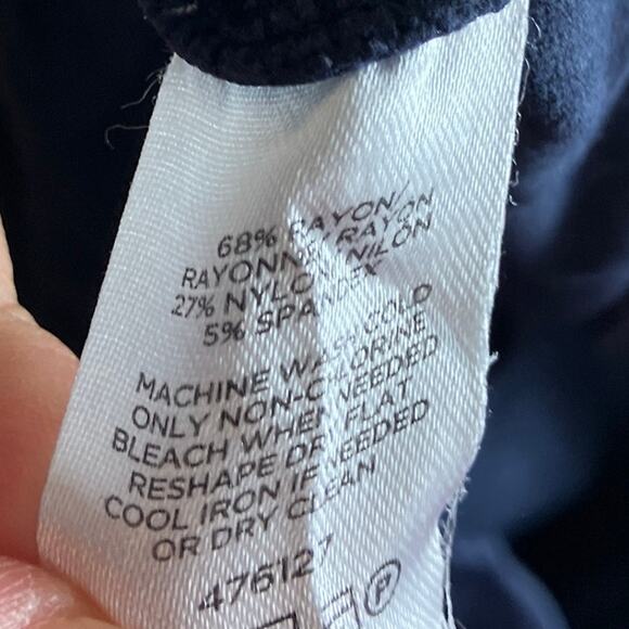 LOFT Womens Pants Navy Blue Pull On Mid Rise Skinny Leggings Stretch Small - Picture 5 of 11